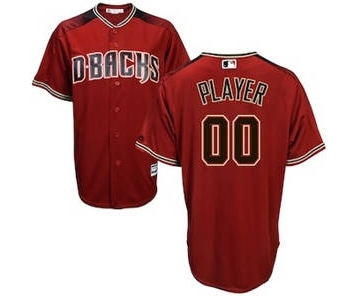 Men's Arizona Diamondbacks Customized Sedona Red Black Cool Base Custom Baseball Baseball Jersey