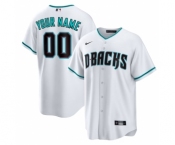 Men's Arizona Diamondbacks Customized White Cool Base Stitched Baseball Jersey