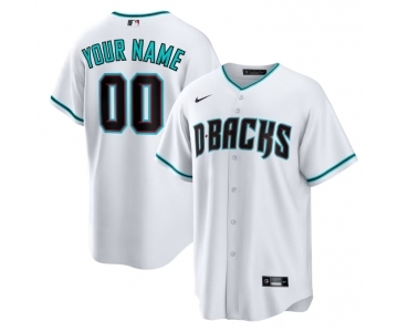 Men's Arizona Diamondbacks Customized White Cool Base Stitched Baseball Jersey