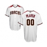 Men's Arizona Diamondbacks Customized White Sedona Red Cool Base Custom Baseball Baseball Jersey