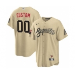 Men's Arizona Diamondbacks Gold ACTIVE PLAYER Custom 2021 City Connect Cool Base Stitched Baseball Jersey