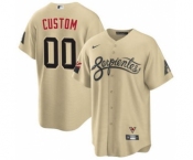 Men's Arizona Diamondbacks Gold ACTIVE PLAYER Custom 2021 City Connect Cool Base Stitched Baseball Jersey