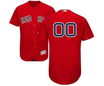 Men's Boston Red Sox Customized Alternate Scarlet Flex Base Custom Baseball Baseball Jersey