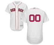 Men's Boston Red Sox Customized Home White Flex Base Custom Baseball Baseball Jersey