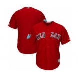 Men's Boston Red Sox Customized Majestic Scarlet 2018 Spring Training Cool Base Team Jersey