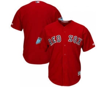 Men's Boston Red Sox Customized Majestic Scarlet 2018 Spring Training Cool Base Team Jersey