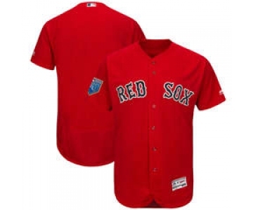 Men's Boston Red Sox Customized Majestic Scarlet 2018 Spring Training Flex Base Team Jersey