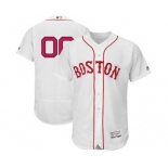 Men's Boston Red Sox Customized White Alternate Flex Base Custom Baseball Baseball Jersey