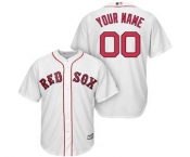 Men's Boston Red Sox Customized White Cool Base Custom Baseball Baseball Jersey