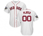 Men's Boston Red Sox Majestic White 2018 World Series Cool Base Custom Jersey