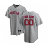 Men's Boston Red Sox Road 2020 Baseball Custom Cool Base Jersey - Gray