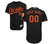 Men's Baltimore Orioles Customized Alternate Black Flex Base Custom Baseball Baseball Jersey