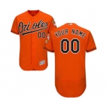 Men's Baltimore Orioles Customized Alternate Orange Flex Base Custom Baseball Baseball Jersey