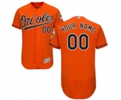 Men's Baltimore Orioles Customized Alternate Orange Flex Base Custom Baseball Baseball Jersey