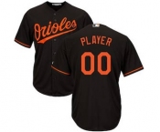 Men's Baltimore Orioles Customized Black Cool Base Custom Baseball Baseball Jersey