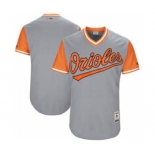 Men's Baltimore Orioles Customized Gray 2017 Little League World Series Players Weekend Jersey