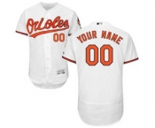 Men's Baltimore Orioles Customized Home White Flex Base Custom Baseball Baseball Jersey