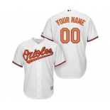 Men's Baltimore Orioles Customized White Home Cool Base Custom Baseball Baseball Jersey