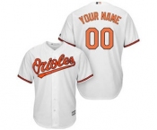 Men's Baltimore Orioles Customized White Home Cool Base Custom Baseball Baseball Jersey