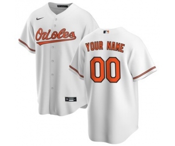 Men's Baltimore Orioles Home 2020 Baseball Custom Cool Base Jersey - White