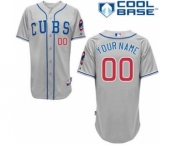 Baseball Chicago Cubs Grey Customized Men Cool Base Jersey