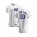 Men's Chicago Cubs 2020 Home Custom Flexbase Jersey - White Royal