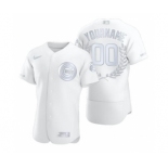 Men's Chicago Cubs Custom Platinum Baseball MVP Limited Player Edition Jersey