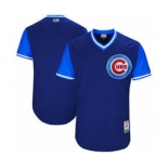 Men's Chicago Cubs Customized Navy 2017 Little League World Series Players Weekend Jersey