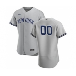 Men's New York Yankees Custom Gray Road 2020 Authentic Player Baseball Jersey