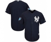 Men's New York Yankees Customized Majestic Navy 2018 Spring Training Cool Base Team Jersey