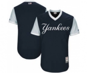 Men's New York Yankees Customized Navy 2017 Little League World Series Players Weekend Jersey