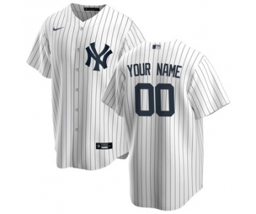 Men's New York Yankees Home 2020 Baseball Custom Cool Base Jersey - White Navy