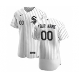 Men's Chicago White Sox 2020 Home Custom Flexbase Jersey - White Black