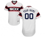 Men's Chicago White Sox Customized Alternate White Flex Base Custom Baseball Baseball Jersey