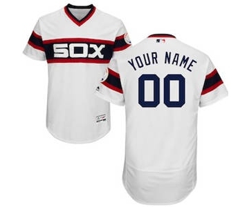 Men's Chicago White Sox Customized Alternate White Flex Base Custom Baseball Baseball Jersey