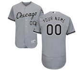 Men's Chicago White Sox Customized Road Gray Flex Base Custom Baseball Baseball Jersey