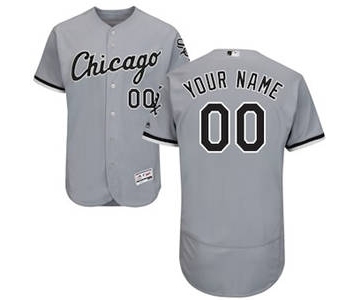 Men's Chicago White Sox Customized Road Gray Flex Base Custom Baseball Baseball Jersey