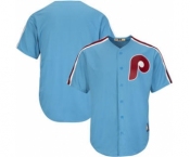 Custom Philadelphia Phillies Light Blue Cooperstown Cool base Jersey