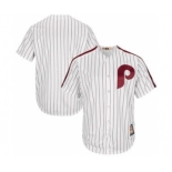 Custom Philadelphia Phillies White Cooperstown Cool base Jersey