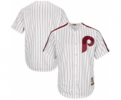 Custom Philadelphia Phillies White Cooperstown Cool base Jersey