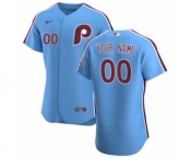 Men's Philadelphia Phillies Custom Light Blue Alternate 2020 Authentic Player Baseball Jersey