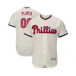 Men's Philadelphia Phillies Customized Cream Alternate Flex Base Custom Baseball Baseball Jersey