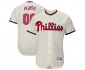 Men's Philadelphia Phillies Customized Cream Alternate Flex Base Custom Baseball Baseball Jersey