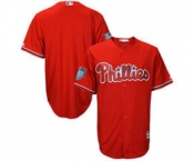 Men's Philadelphia Phillies Customized Majestic Scarlet 2018 Spring Training Cool Base Team Jersey