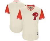 Men's Philadelphia Phillies Customized Tan 2017 Little League World Series Players Weekend Jersey