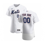 Men's New York Mets 2020 Home Custom Flexbase Jersey - White Royal