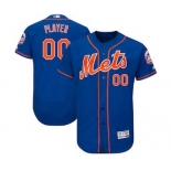 Men's New York Mets Customized Royal Orange 2017 Alternate Flex Base Custom Baseball Baseball Jersey