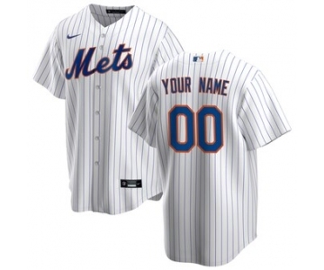 Men's New York Mets Home 2020 Baseball Custom Cool Base Jersey - White Royal