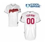 Baseball Cleveland Indians White Customized Men Cool Base Jersey