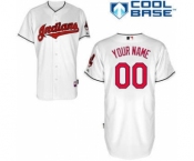 Baseball Cleveland Indians White Customized Men Cool Base Jersey